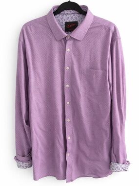 Maceoo Lavender Dress Shirt Mens 3XL Slim Fit Button Up